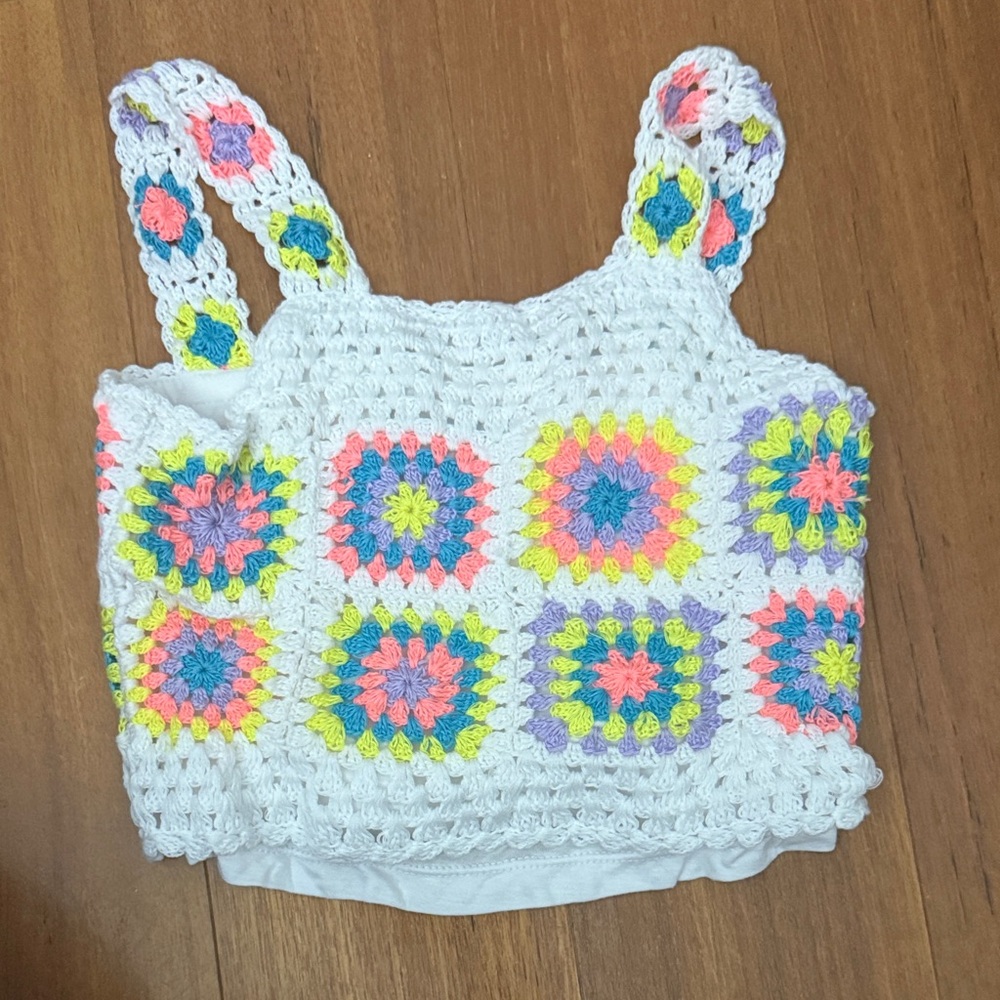 FBZ Colorful Crochet Kids Tank Top